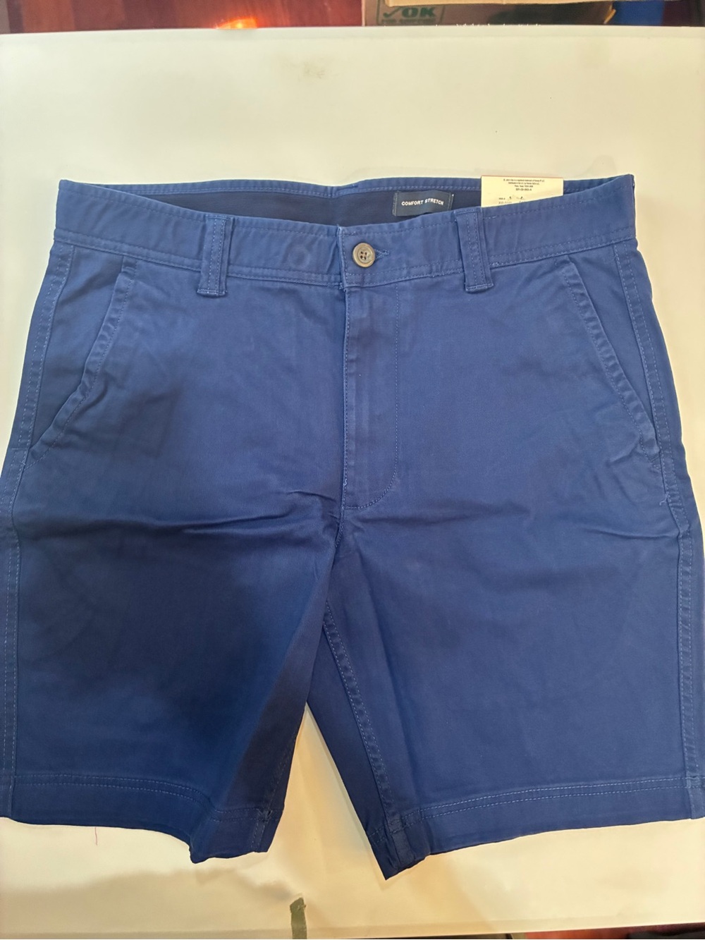 St. John's Bay Men's Navy Blue Flat‎ Front Shorts